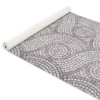 Коврик для ванной, противоскользящий коврик из мягкого пенопласта, коврик из мягкого пенопласта, очень широкий коврик для ванной из мозаичных камней, серый, ширина 130 см, длина 300 см Roman Yakovlev Handelshaus ANRO