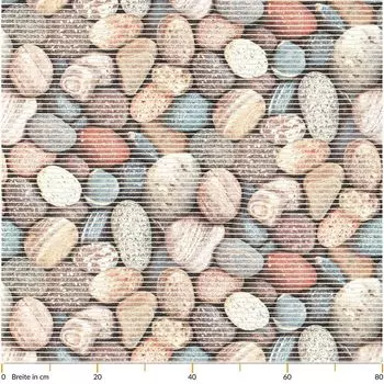 Коврик для ванной, противоскользящий коврик из мягкой пены, коврик из мягкой пены, коврик для ванной комнаты, камни для релаксации, галька, коврик для ванной, красочный, ширина 80 см, длина 300 см Sonstige, мультиколор