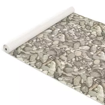 Коврик для ванной, противоскользящий коврик из мягкого пенопласта, коврик из мягкого пенопласта, очень широкий коврик для ванной с камнями, серый, ширина 130 см, длина 120 см Roman Yakovlev Handelshaus ANRO