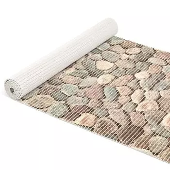 Коврик для ванной, противоскользящий коврик из мягкого пенопласта, коврик из мягкого пенопласта, очень широкий коврик для ванной с камнями, цветной, ширина 65 см, длина 500 см Roman Yakovlev Handelshaus ANRO, зеленый