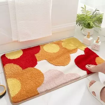 Коврик для ванной Rainbow, декоративный напольный коврик, нескользящий и сильно впитывающий воду для ванной комнаты и спальни (стиль: стиль 2;) JeiibrZui