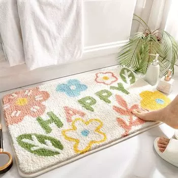 Коврик для ванной Rainbow, декоративный напольный коврик, нескользящий и сильно впитывающий воду для ванной комнаты и спальни (стиль: стиль 3;) JeiibrZui