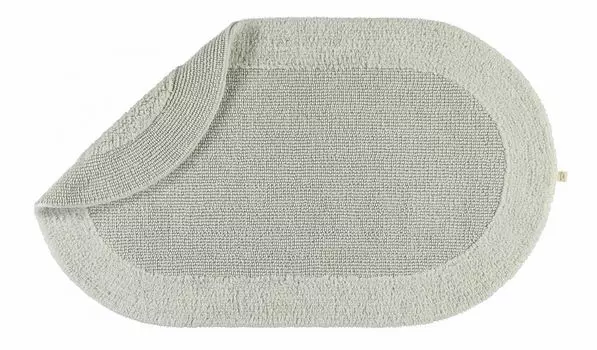 Коврик для ванной Rhomtuft, изысканно элегантный хлопок, можно использовать с обеих сторон, цвет: жемчужно-серый, размер: коврик для ванной 50 x 75 см