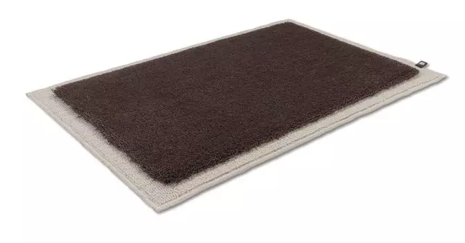 Коврик для ванной Rhomtuft Каркас 60 x 90 см цвет мавр/камень