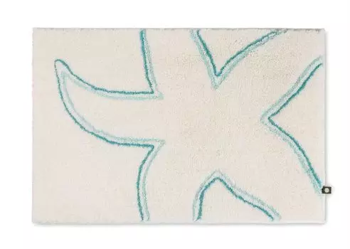 Коврик для ванной Rhomtuft Морская звезда квадратный 50 x 65 см цвет натуральный/опал/калипсо