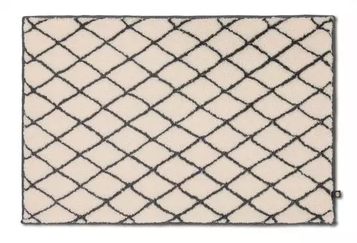 Коврик для ванной Rhomtuft Ром квадратный с закругленными краями 50 x 65 см цвет натуральный/цинк