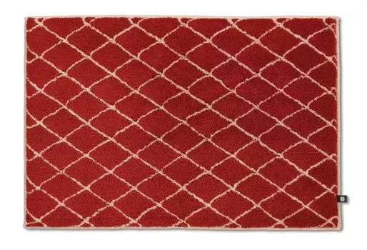 Коврик для ванной Rhomtuft Ром квадратный с закругленными краями 70 x 120 см цвет клубника/креветт