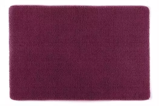 Коврик для ванной Rhomtuft с квадратной каймой. квадратный 55 х 60 см цвет ягодный, красный