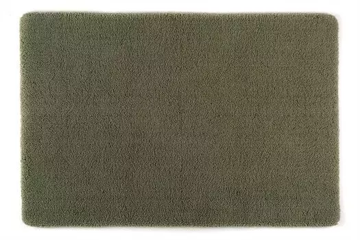 Коврик для ванной Rhomtuft с квадратной каймой. квадратный 55 х 60 см цвет оливковый