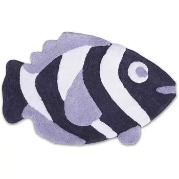 Коврик для ванной "Рыбка" 50х80см, цвет: антрацит Pro Home, серый