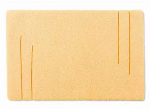 Коврик для ванной с эффектом Rhomtuft, квадратный 70 x 120 см, цвет кукурузы