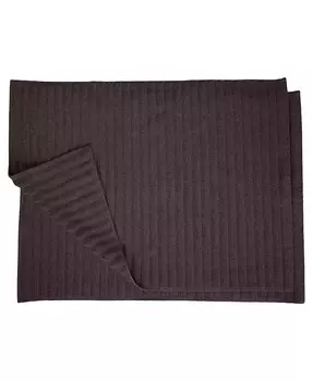 Коврик для ванной с текстурированной полоской из хлопка, набор из 2 шт Superior, черный