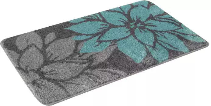 Коврик для ванной "Сьюзан" Home affaire прямоугольный (90х160 см), бирюзовый/серый