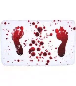 Коврик для ванной SANILO Blood Feet 70x110 cm, 70x1,5x110 см, красный