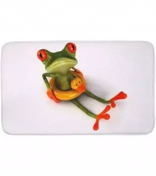 Коврик для ванной SANILO Froggy 70x110 cm, 70x1,5x110 см, зеленый