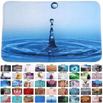 Коврик для ванной SANILO капли 50 x 80 см, синий