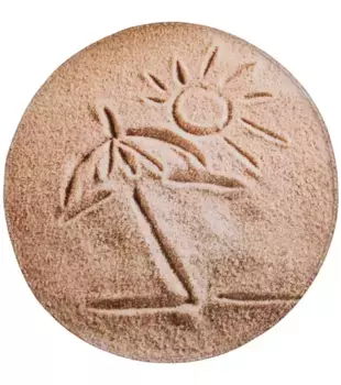 Коврик для ванной Sanilo "Саншайн", высота 15 мм, быстросохнущий, пена с эффектом памяти круглый ( 80 см), бежевый/оранжевый