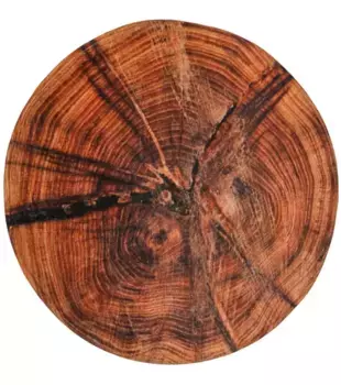 Коврик для ванной Sanilo "Старое дерево", высота 15 мм, быстросохнущий, пена с эффектом памяти круглый ( 80 см), коричневый