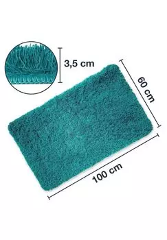 Коврик для ванной Shaggy прямоугольный MALM WohnDirect, цвет Petrol Gesamt Breite
