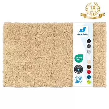 Коврик для ванной Sky нескользящий и быстросохнущий бежевый 70х120 см Floordirekt