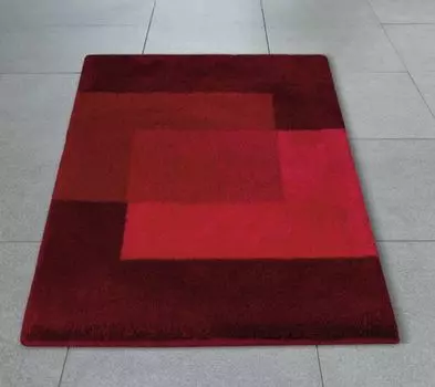 Коврик для ванной Spirella Коврик для душа "Crossover" с глубоким ворсом, моющийся, нескользящий коврик для ванной 60х90 см - красный