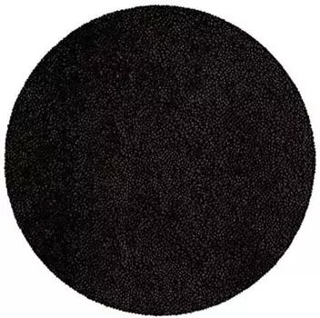 Коврик для ванной Spirella, коврик для ванной, коврик для душа, микрофибра, глубокий ворс пушистый | противоскользящий | подходит для полов с подогревом, круглый 60 см | Черный