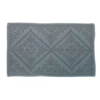 Коврик для ванной Spirella, коврик для ванной, коврик для душа, 100% хлопок, глубокий ворс пушистый | противоскользящий | подходит для полов с подогревом | 50х80см | Серый Серебряный Моа