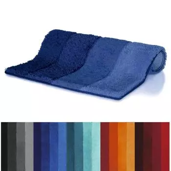 Коврик для ванной Spirella коврик для ванной коврик для душа микрофибра с глубоким ворсом пушистый 60х90 см - синий