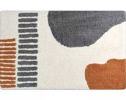 Коврик для ванной spirella TEIVA 80 x 50 см бело-серый терракотовый, оранжевый