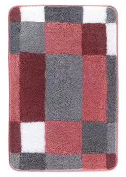 Коврик для ванной - старый розовый - серый - белый - полиакрил - 70 х 120 см Kleine Wolke