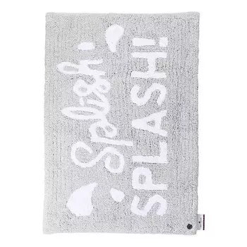 Коврик для ванной Tom Tailor Cotton Design Splash, 1,5x120 см, серебристый/белый