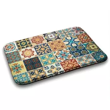 Коврик для ванной Tulup Azulejo, 75x1x75 см, синий