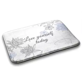 Коврик для ванной Tulup Blumen Minimalistisch, 75x1x75 см, белый