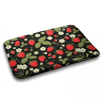 Коврик для ванной Tulup Erdbeeren, 90x1x90 см, красный