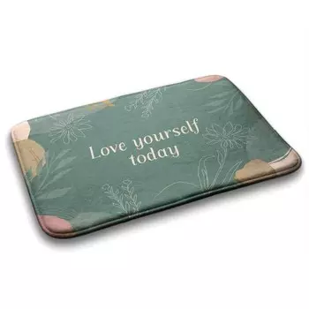 Коврик для ванной Tulup Feldblumen-Teppich, 75x1x75 см, зеленый