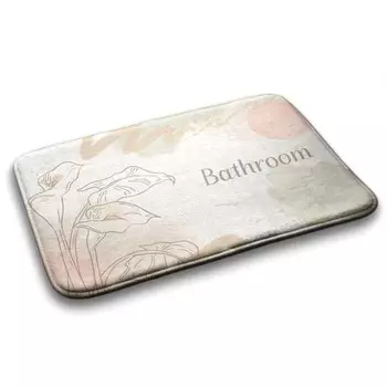 Коврик для ванной Tulup Geometrisch abstrakt, 90x1x90 см, белый