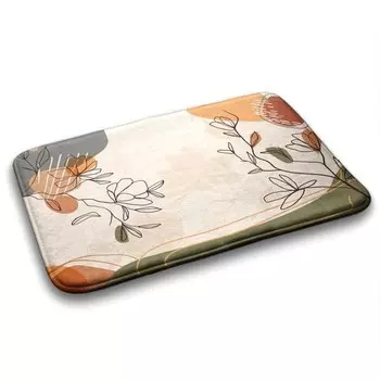 Коврик для ванной Tulup Geometrische Abstraktion, 75x1x75 см, оранжевый