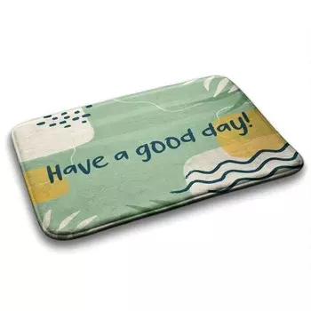 Коврик для ванной Tulup Geometrische Abstraktion, 90x1x90 см, зеленый