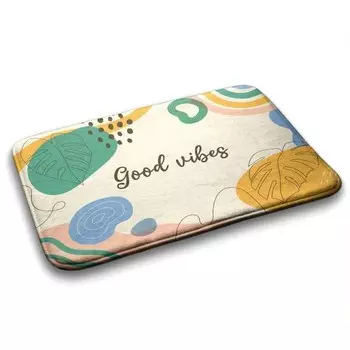 Коврик для ванной Tulup Geometrische Abstraktion, 90x1x90 см, бежевый