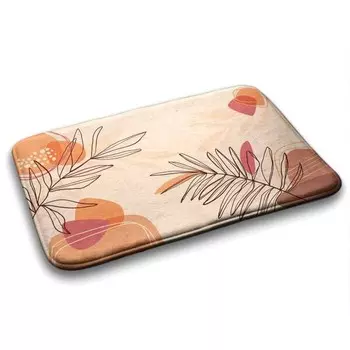 Коврик для ванной Tulup Geometrische Bltter, 75x1x75 см, оранжевый