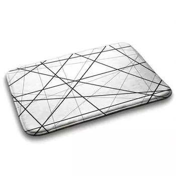 Коврик для ванной Tulup Geometrische Linien, 75x1x75 см, белый