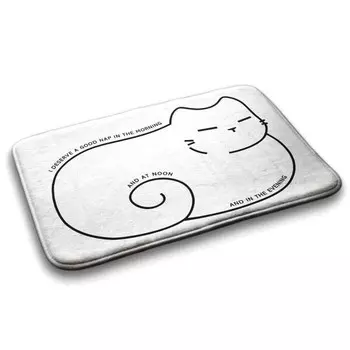 Коврик для ванной Tulup Katze Laib, 90x1x90 см, белый