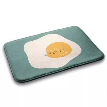 Коврик для ванной Tulup Katze Tiere, 75x1x75 см, зеленый