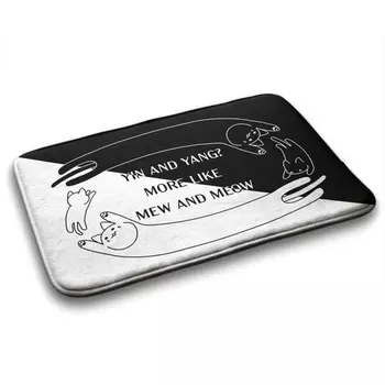 Коврик для ванной Tulup Katzen, 90x1x90 см, черный