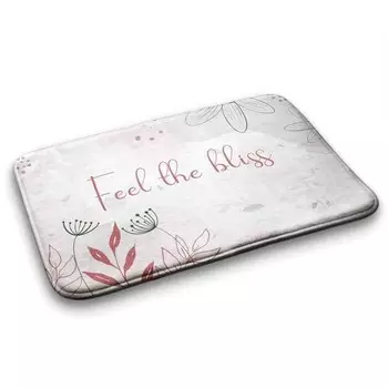 Коврик для ванной Tulup Pastell Blumen, 75x1x75 см, белый