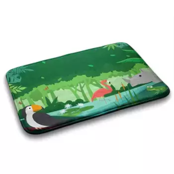 Коврик для ванной Tulup, зеленый