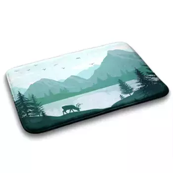 Коврик для ванной Tulup, зеленый