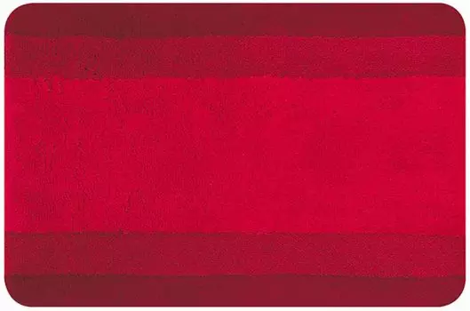 Коврик для ванной в виде спиреллы | уютная глубокая ворсовая | Нескользящий коврик для ванной | много размеров | можно стирать при 40° | 120х70см | Красный Spirella