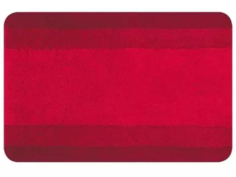 Коврик для ванной в виде спиреллы | уютная глубокая ворсовая | Нескользящий коврик для ванной | много размеров | можно стирать при 40° | 65х55см | Красный Spirella