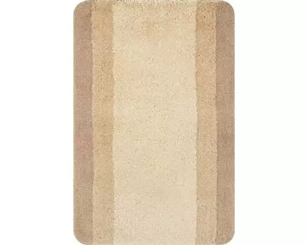 Коврик для ванной в виде спиреллы | уютная глубокая ворсовая | Нескользящий коврик для ванной | много размеров | можно стирать при 40° | 65х55см | бежевый Spirella